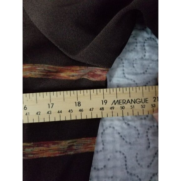 Exclusively Misook Open Front Cardigan Brown Small - Picture 5 of 6